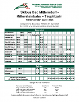 TAA Winterfahrplan 2024-2025