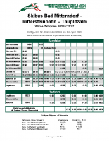 TAA Winterfahrplan 2026-2027